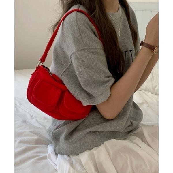ショルダーバッグ バッグ casual pocket shoulder bag レディース