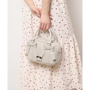 ショルダーバッグ バッグ フロントリボン2WAY ミニボストン レディース