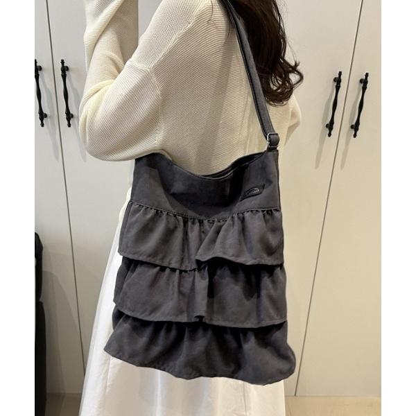 ショルダーバッグ バッグ 「A4サイズ対応可」ティアードフリル ショルダーバッグ レディース