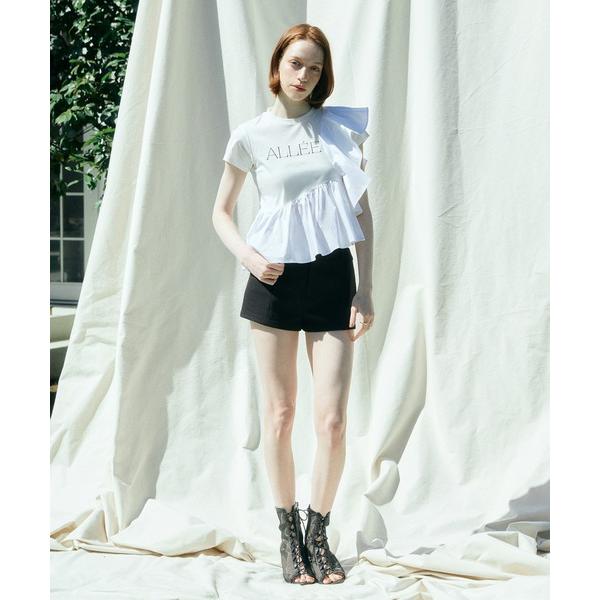 tシャツ ALLEE FRILL TRIM TOPS レディース