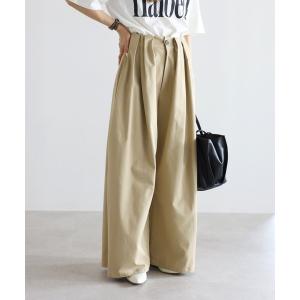 ワイドパンツ パンツ ダブルループタックワイドパンツ レディース