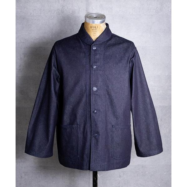 デニムジャケット gジャン NAVY デニムワークジャケット メンズ レディース