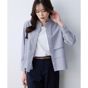 ブラウス シャツ ストライプティアードブラウス レディース