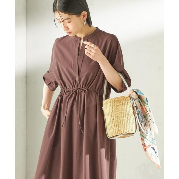 ワンピース 「接触冷感 / 撥水加工」TEXBRID(R) タフタ ウエスト 切替 ワンピース