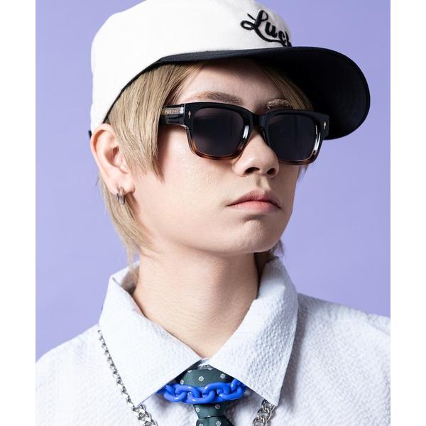 サングラス uvカット an meets zakka グラデーションワイドフレームウェリントンサング...