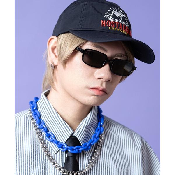 サングラス uvカット an meets zakka ナロースクエアサングラス レディース メンズ