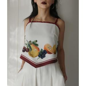 キャミソール MEDI FRUIT SCARF PATTERN CAMI TOP
