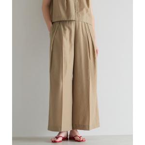パンツ タッサーワイドパンツ（セットアップ可） レディース
