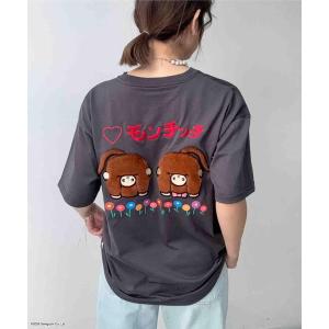 tシャツ ◯アクリルキーホルダー付き モンチッチ半袖Tシャツ「 Monchhichi / モンチッチ 」 レディース