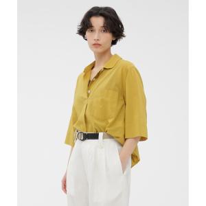 ブラウス シャツ 半袖 HIGH TWISTED COTTON VOILE レディース