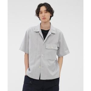マーガレットハウエル♪コットン半袖シャツ　オープンカラー　グレー　L MARGARET HOWELL（マーガレットハウエル） ブルゾン アウター COTTON