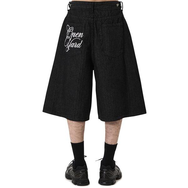 パンツ 「OY/オーワイ」STRIPE EMB WIDE SHORTS /ストライプエンブワイドショ...