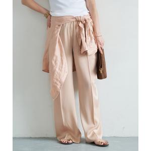 スラックス パンツ *SILK SATIN イージーパンツ レディース