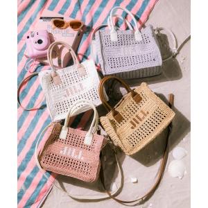 ショルダーバッグ バッグ スクエアロゴトート レディース