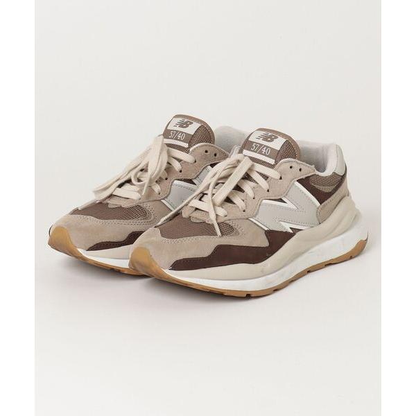 「New Balance」 ローカットスニーカー 23.5cm ベージュ レディース