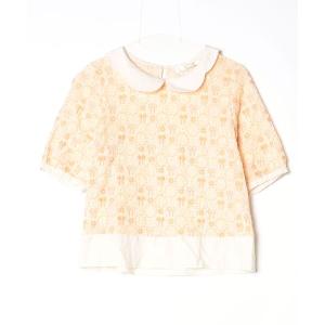「nesessaire」 花柄半袖ブラウス FREE ベージュ レディース
