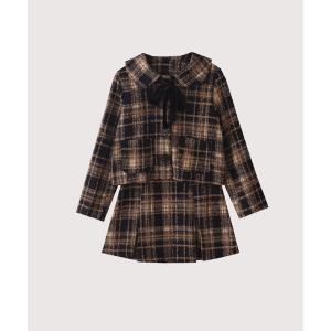 「LA POMME petit」 セットアップ SMALL ブラウン レディース