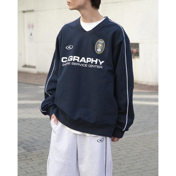 「codegraphy」 スウェットカットソー LARGE ネイビー メンズ