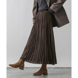 「GLOBAL WORK」 プリーツスカート SHORT ダークブラウン レディース
