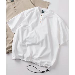 tシャツ 「84」クラウドサーフニット 無地 ヘンリーネックTシャツ/ドローコード/ユニセックス/レディース/メンズ メンズ レディース