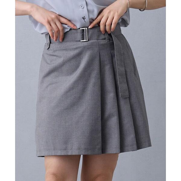 スカート アシメプリーツミニスカート