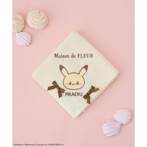 ハンカチ 刺繍タオルハンカチ ピカチュウ レディース