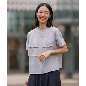 uvカット tシャツ 半袖 「一枚で着映え」サッカージャージー バンドカラー カットソー レディース