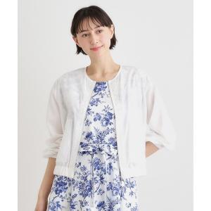 ブルゾン アウター 「洗える／プラケット刺繍入り／羽織に使える」シアーブルゾン レディース