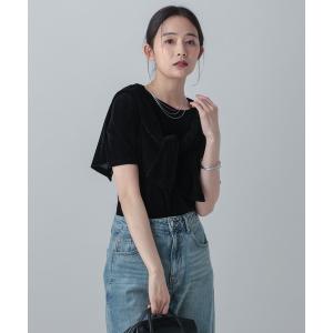 tシャツ 半袖 MATINEE LINE/シアーベロア半袖T/658132 レディース