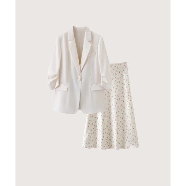 セットアップ Ivory Motif Relaxed Jacket 3 Items Set Up レ...