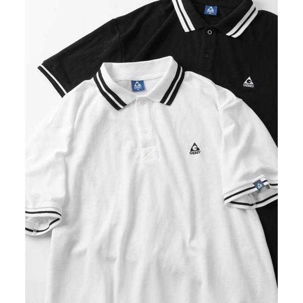 ポロシャツ 「70」「GERRY/ジェリー」ワンポイント刺繍 鹿の子 ラインポロシャツ メンズ レデ...