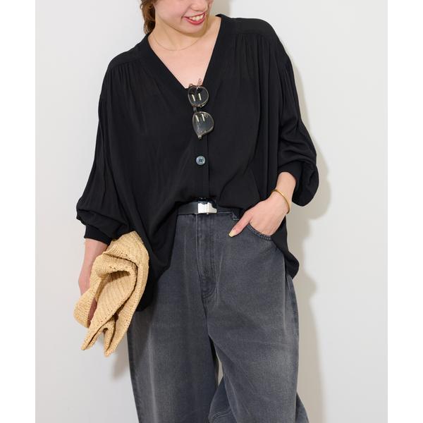 ブラウス シャツ 「追加3」T/R強撚ブラウス レディース