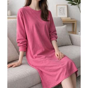 ワンピース リラックス感とすっきり感 デイリーに活躍！ ロングスリーブTシャツワンピース