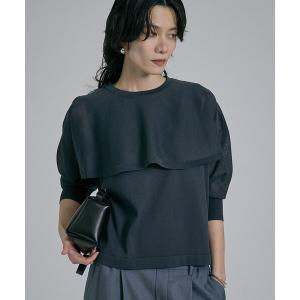 ニット セーター 「ケープ×タンクの2WAY仕様」シアーケープニット/春服/夏服/オフィスカジュアル レディース