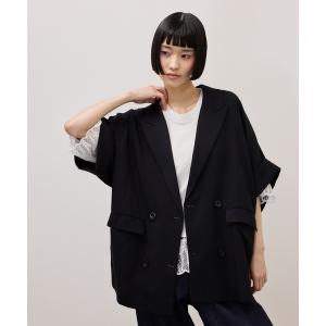 ジャケット テーラードジャケット 「サステナブル」ショートスリーブシャツジャケット レディース