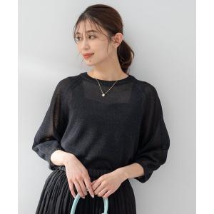 ニット セーター 「洗える/ゆったり」クルーネックドライニット レディース