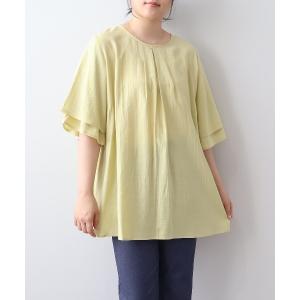 ブラウス シャツ 「LL〜6L 大きいサイズ」「WEB/一部店舗限定」袖フレアブラウス レディース