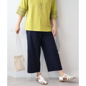 パンツ 「L〜6L 大きいサイズ」ストレッチベイカーパンツ レディース