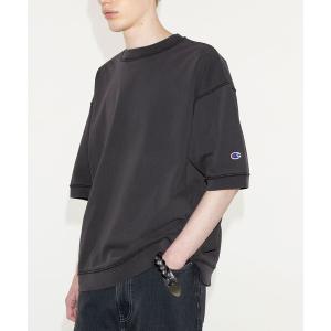チャンピオン tシャツ 「Champion × monkey time」ピグメント リブ Tシャツ メンズ