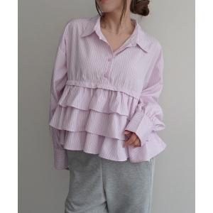 ブラウス シャツ 「Rashik」ティアードフリルシャツ レディース