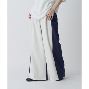 パンツ 「WEB限定」配色スウェットワイドパンツ メンズ レディース