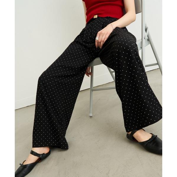 スラックス パンツ ミュートドットツータックパンツ レディース