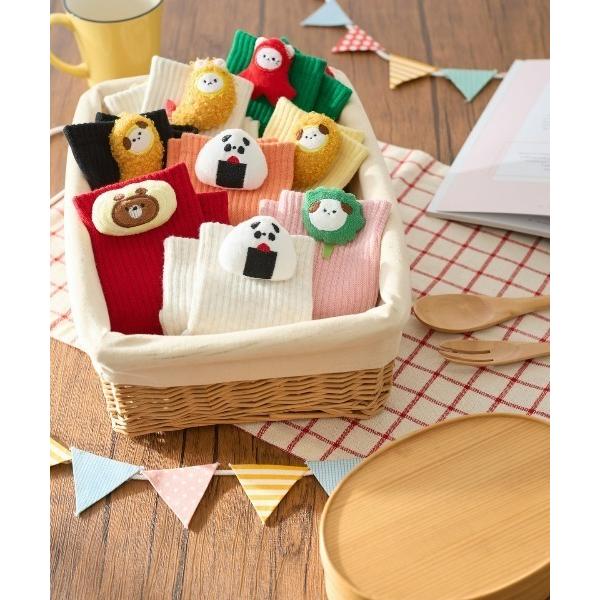 靴下 綿混お弁当アニマルマスコット付きアメリブソックス13cm丈 レディース