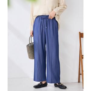 スラックス パンツ 「支持率NO.1/接触冷感/速乾/UVカット/イージーケア」イージーワイドパンツ レディース