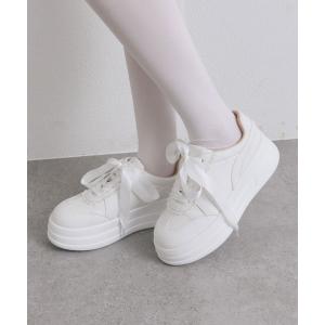 スニーカー ピコレース厚底スニーカー レディース