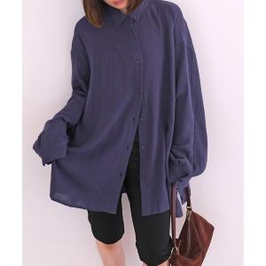 ブラウス シャツ ガーゼオーバーシャツ レディース