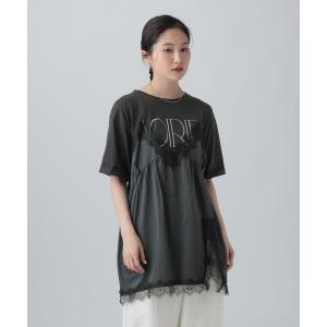 tシャツ キャミドッキングプリントプルオーバー　668383 レディース