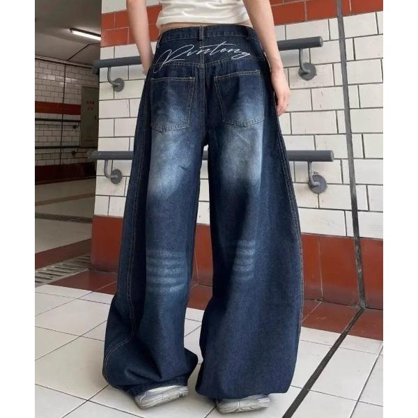 ジーンズ デニム デニムパンツ ヴィンテージフェード バレル デニムパンツ レディース メンズ