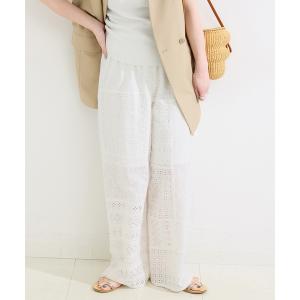 パンツ 手洗い可 / レースパッチワークパンツ レディース
