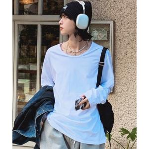 tシャツ 「NOWLE」ルーズシルエット クルーネック ロングスリーブTシャツ / 無地 ロンT メンズ レディース